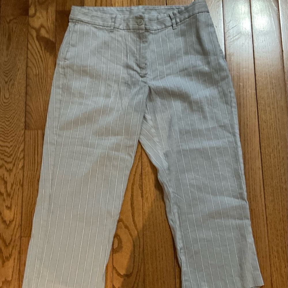 J. Jill Men's Light Gray Pinstripe Pants